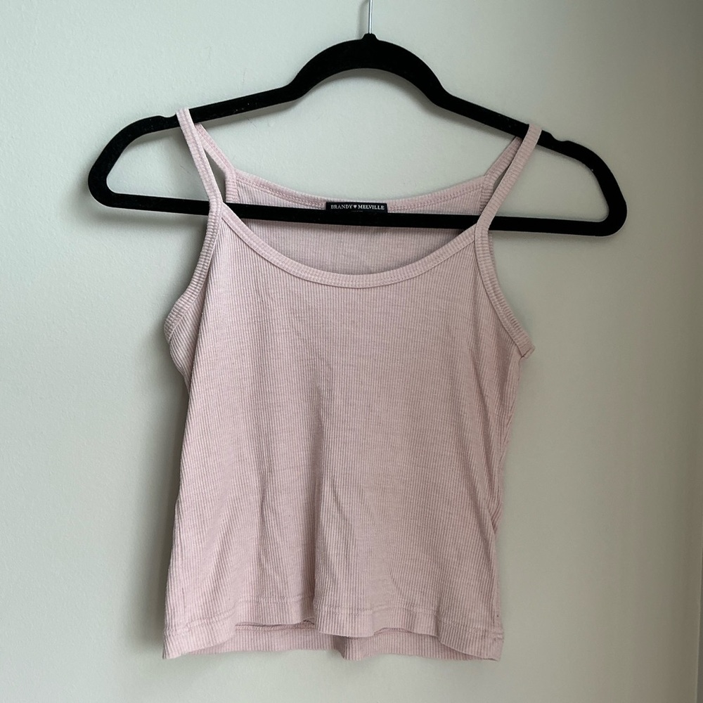Brandy Melville Light Cropped Pink Camisole ( one size)